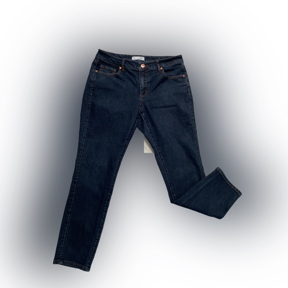 LOFT - Ann Taylor Women’s Blue Curvy Skinny Cropped Jeans Size:29/8 - Picture 1 of 5